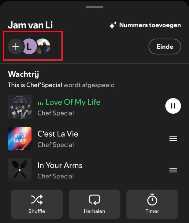 Jam instellen